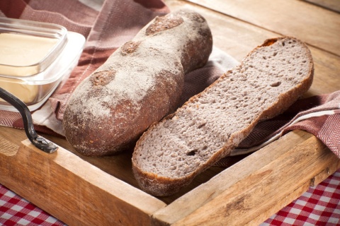Bezglutenowa bagietka "AFRYKAŃSKA" z mąki sorgo i teff, Lady Baker, na zakwasie, z niskim indeksem glikemicznym, wegańska