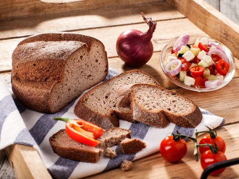 Bezglutenowy chleb "RUMIANY" gryczany, Lady Baker, na zakwasie, z niskim indeksem glikemicznym, wegański